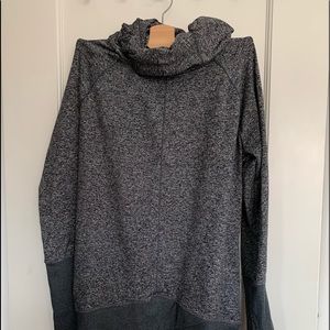 Heather Gray Zella Turtleneck Top SMALL